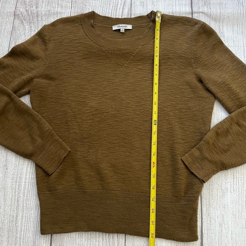 MADEWELL Women’s Milestone V-Neck Pullover Sweater Tan Weathered Olive Size XS - Picture 8 of 12